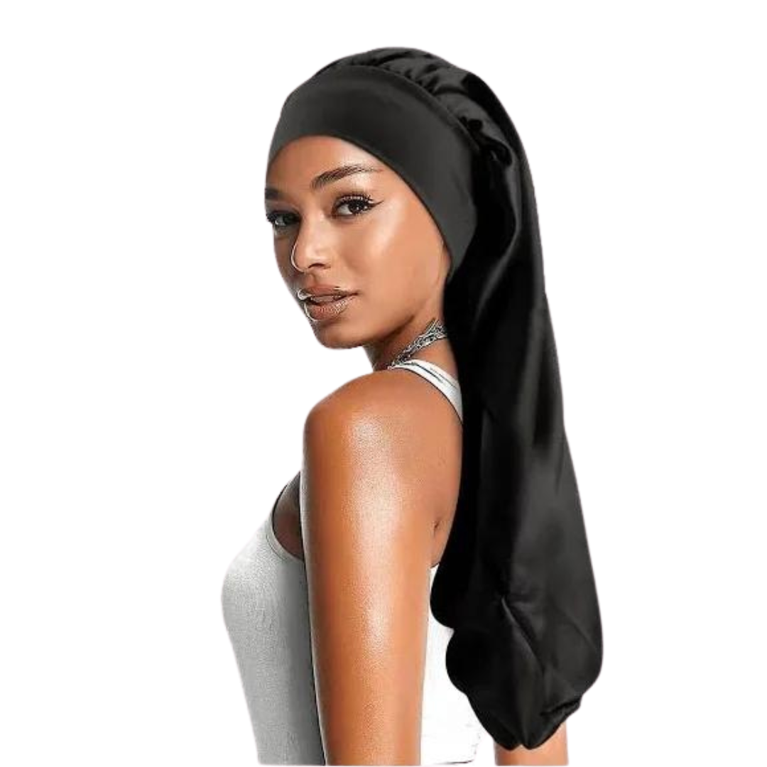 Satin Bonnet with protective band- LONG