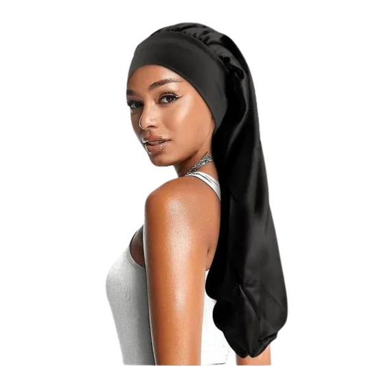 Satin Bonnet with protective band- LONG